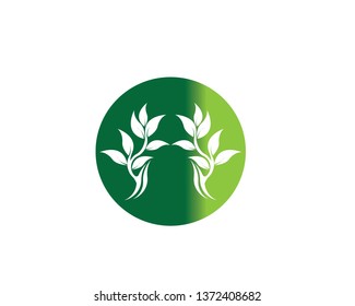 Tree Leaf vector logo design, eco-friendly concept - Vector
