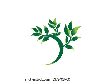 Tree Leaf vector logo design, eco-friendly concept - Vector
