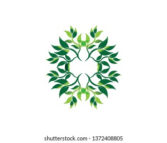 Tree Leaf vector logo design, eco-friendly concept - Vector
