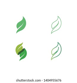 Tree leaf vector logo design, eco-friendly concept.
