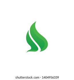 Tree leaf vector logo design, eco-friendly concept.

