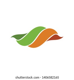 Tree leaf vector logo design, eco-friendly concept.
