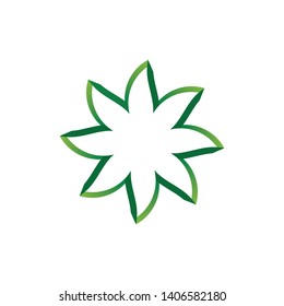 Tree leaf vector logo design, eco-friendly concept.
