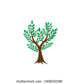 Tree leaf vector logo design, eco-friendly concept - Vector
