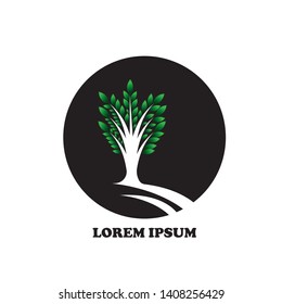 Tree leaf vector logo design, eco-friendly concept - Vector
