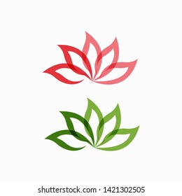 Tree leaf vector logo design, eco-friendly concept.