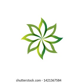 Tree leaf vector logo design, eco-friendly concept.