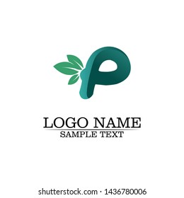 Tree leaf vector logo design, eco-friendly concept.
