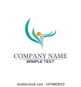 Tree leaf vector logo design, eco-friendly concept.
