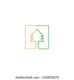 Tree leaf vector logo design, eco-friendly concept