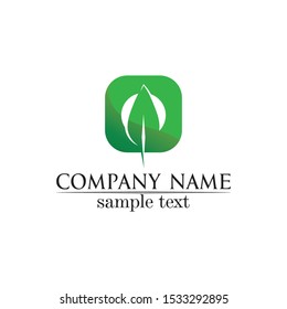 Tree leaf vector logo design eco friendly concept
