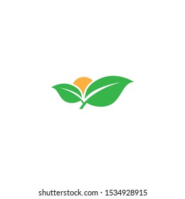 Tree leaf vector logo design, eco-friendly concept