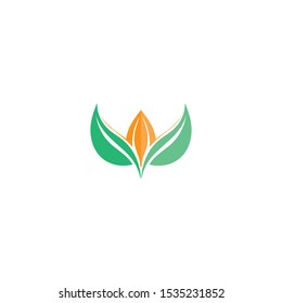 Tree leaf vector logo design eco friendly concept