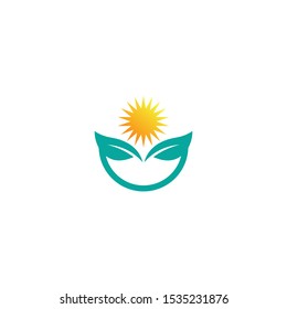 Tree leaf vector logo design eco friendly concept