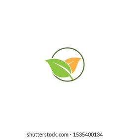 Tree leaf vector logo design, eco-friendly concept