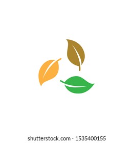 Tree leaf vector logo design, eco-friendly concept