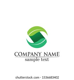 Tree leaf vector logo design eco friendly concept