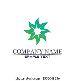 Tree leaf vector logo design eco friendly concept