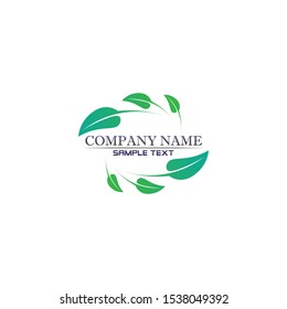 Tree leaf vector logo design eco friendly concept