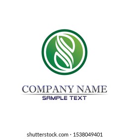 Tree leaf vector logo design eco friendly concept