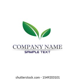 Tree leaf vector logo design eco friendly concept