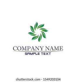 Tree leaf vector logo design eco friendly concept
