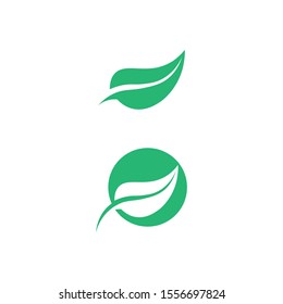 Tree leaf vector logo design eco friendly concept