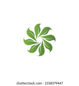 Tree leaf vector logo design eco friendly concept