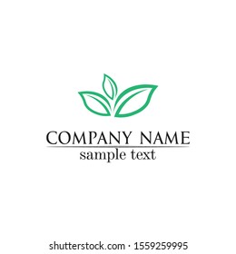 Tree leaf vector logo design eco friendly concept