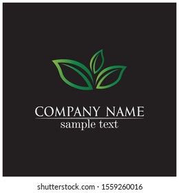 Tree leaf vector logo design eco friendly concept
