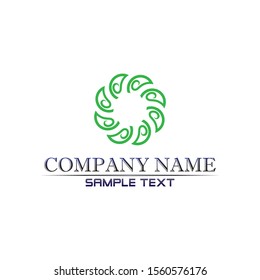 Tree leaf vector logo design eco friendly concept