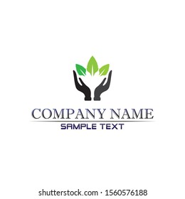 Tree leaf vector logo design eco friendly concept
