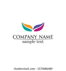 Tree leaf vector logo design eco friendly concept
