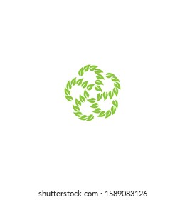 Tree leaf vector logo design, eco-friendly concept