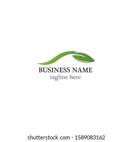 Tree leaf vector logo design, eco-friendly concept