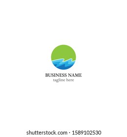 Tree leaf vector logo design, eco-friendly concept