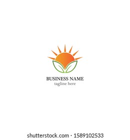 Tree leaf vector logo design, eco-friendly concept