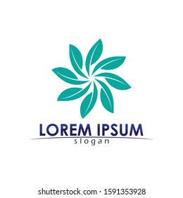 Tree leaf vector logo design eco friendly concept