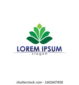 Tree leaf vector logo design eco friendly concept