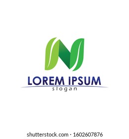 Tree leaf vector logo design eco friendly concept