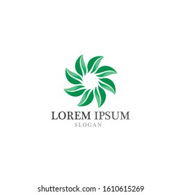 Tree leaf vector logo design eco friendly concept
