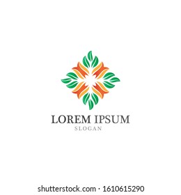 Tree leaf vector logo design eco friendly concept