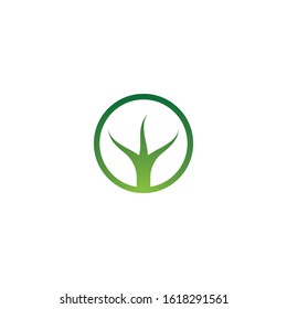 Tree leaf vector logo design, eco-friendly concept