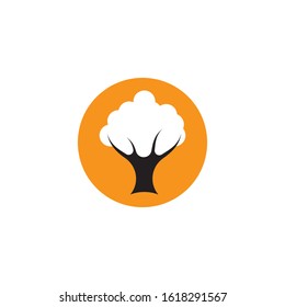 Tree leaf vector logo design, eco-friendly concept