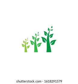 Tree leaf vector logo design, eco-friendly concept