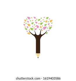 Tree leaf vector logo design, eco-friendly concept
