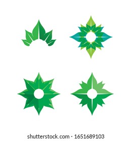 Tree leaf vector logo design eco friendly concept