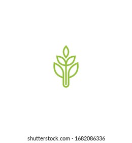 Tree leaf vector logo design symbol.