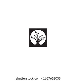 Tree leaf vector logo design, eco-friendly concept