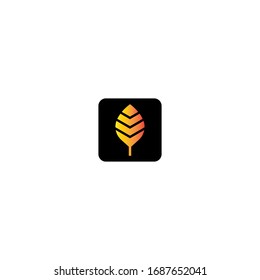 Tree leaf vector logo design, eco-friendly concept